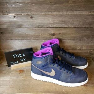 Womens Nike Jordan 1 Retro High Maya Moore Purple Power Sneakers Shoes Size 10.5